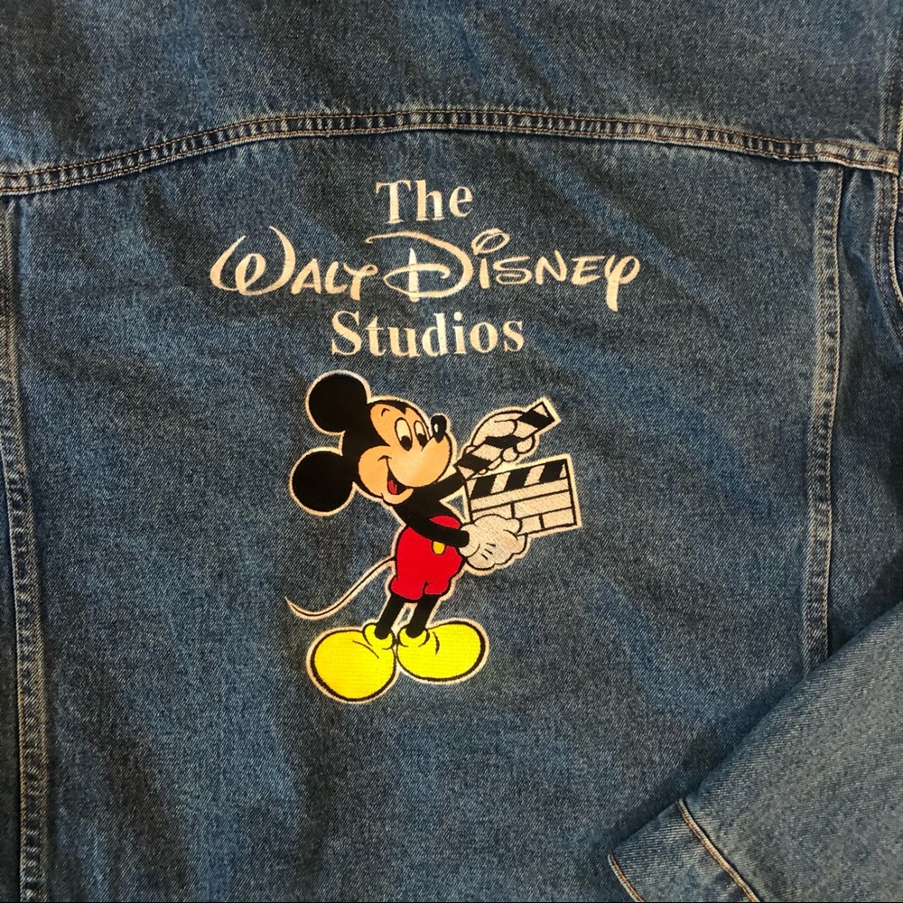 Vintage Walt Disney Studios denim jean jacket XXL!